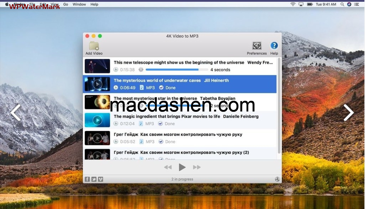 4K YouTube to MP3 在线音乐下载器 Mac版 苹果电脑 Mac软件  版本号：4.9.4-mac大神